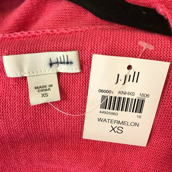 J. Jill Womens Open Front Linen Blend Knit Pink Cardigan XS - Picture 5 of 6